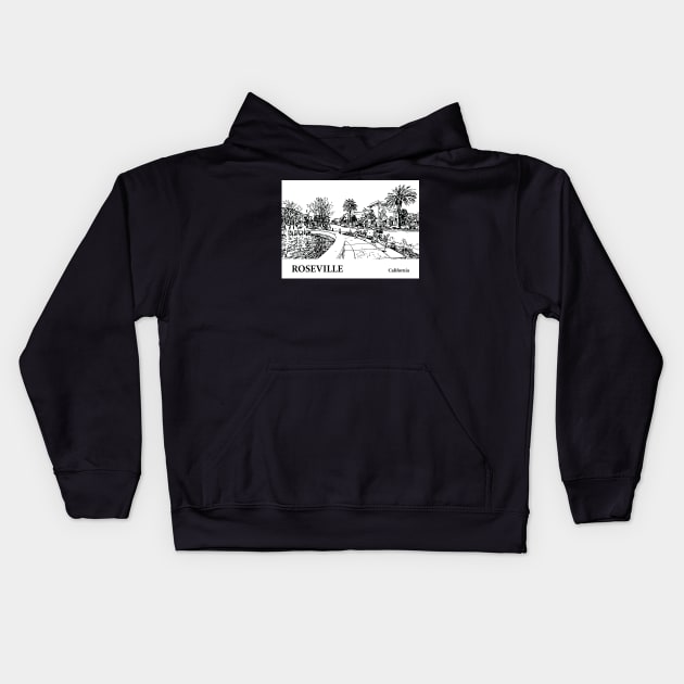 Roseville - California Kids Hoodie by Lakeric